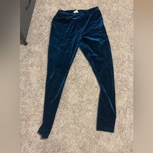 Blue Velvet Leggings